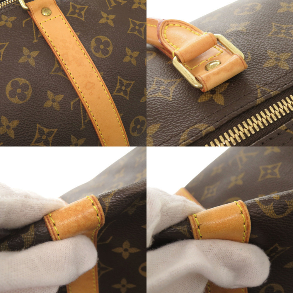 LOUIS VUITTON Authentic Brown Monogram Keepall 55 Boston Bag - Picture 9 of 10